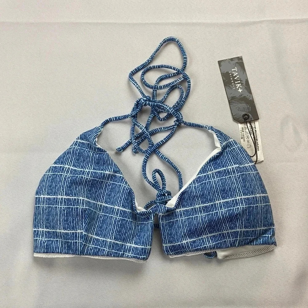 Tavik Cassis Halter Pacific Blue Swimsuit Top